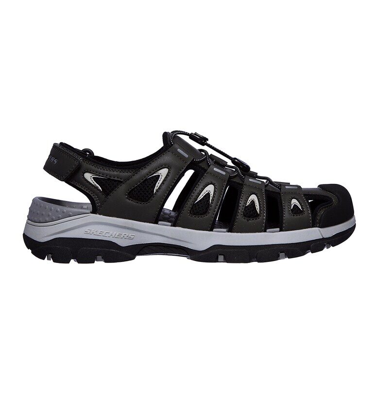 Сандали с равна подметка - Антрацитно сиво Skechers