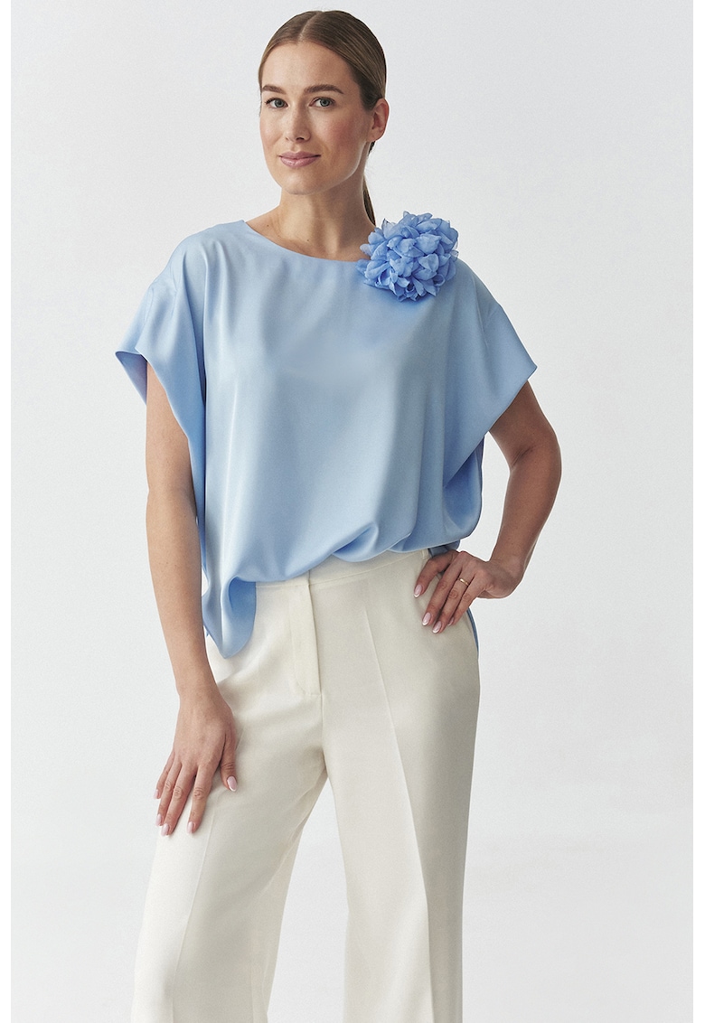 Сатинирана блуза - Пастелносин Tatuum