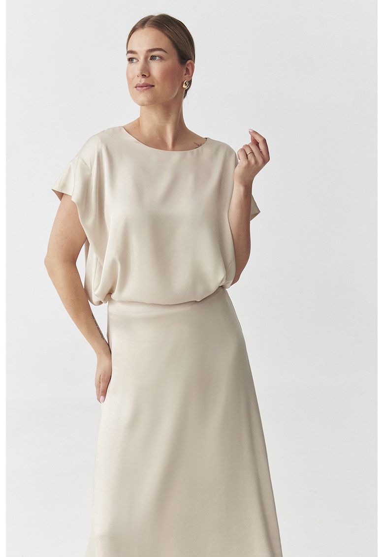 Сатинирана блуза - Светло бежово Tatuum