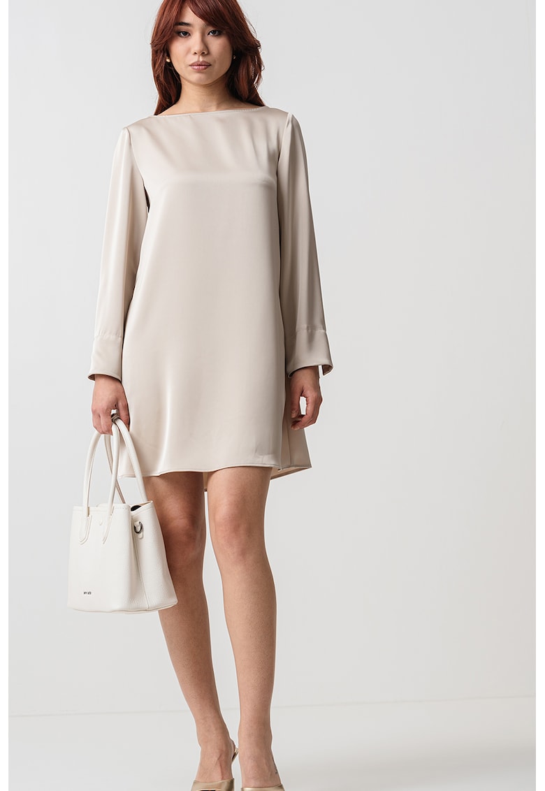 Сатинирана рокля - Камел MaxCo