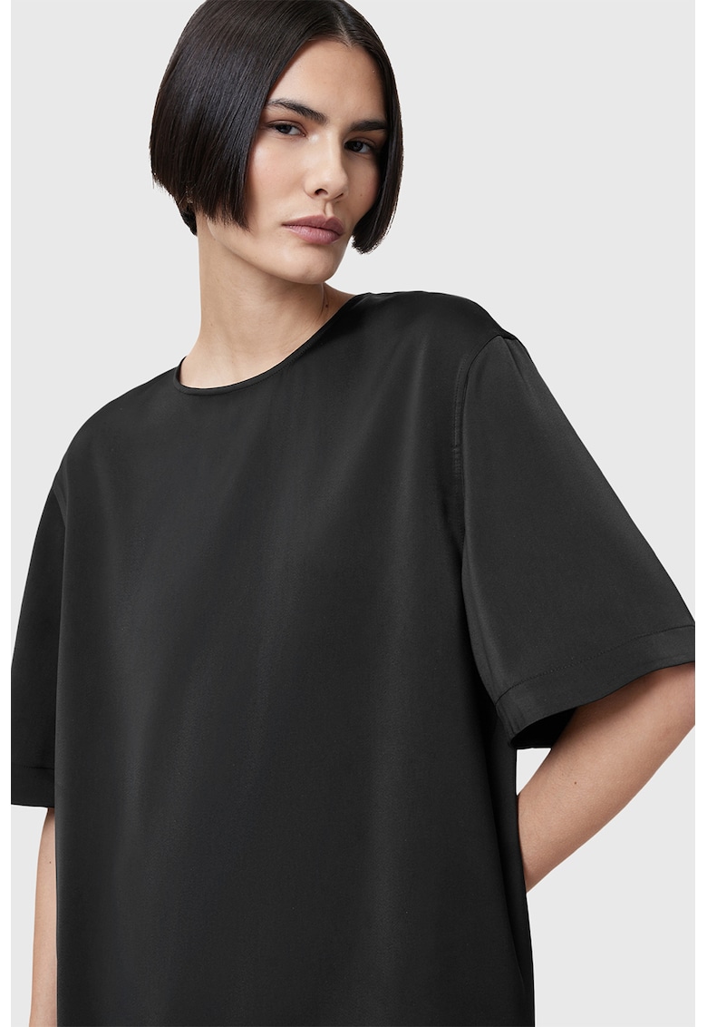 Сатинирана свободна тениска Amelie - Черен AllSaints