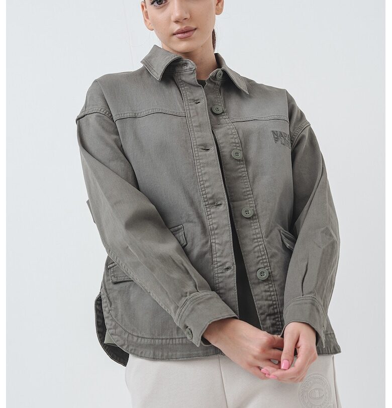 Свободен дънков шакет с паднали ръкави - Зелени аспержи Napapijri