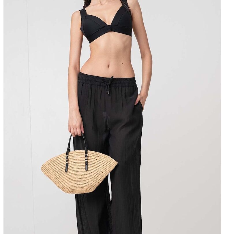 Свободен панталон с връзка - Черен CALVIN KLEIN