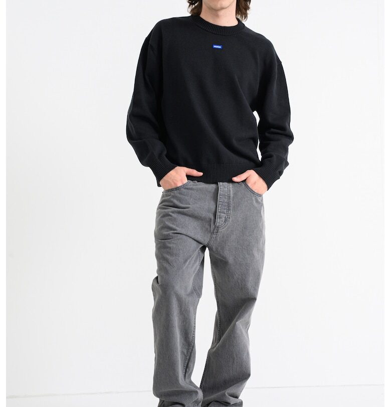 Свободен пуловер San Casey - Черен HUGO