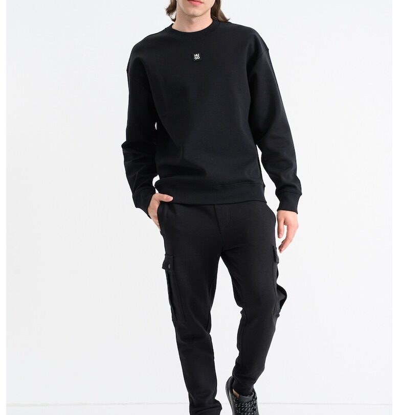 Свободен суитшърт Dettil - Черен HUGO