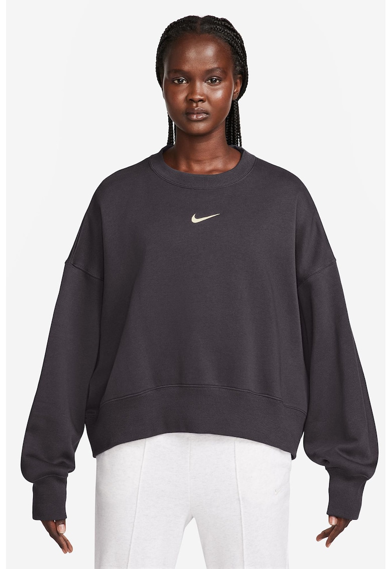 Свободен суитшърт Phoenix с паднали ръкави - Антрацитно сиво Nike