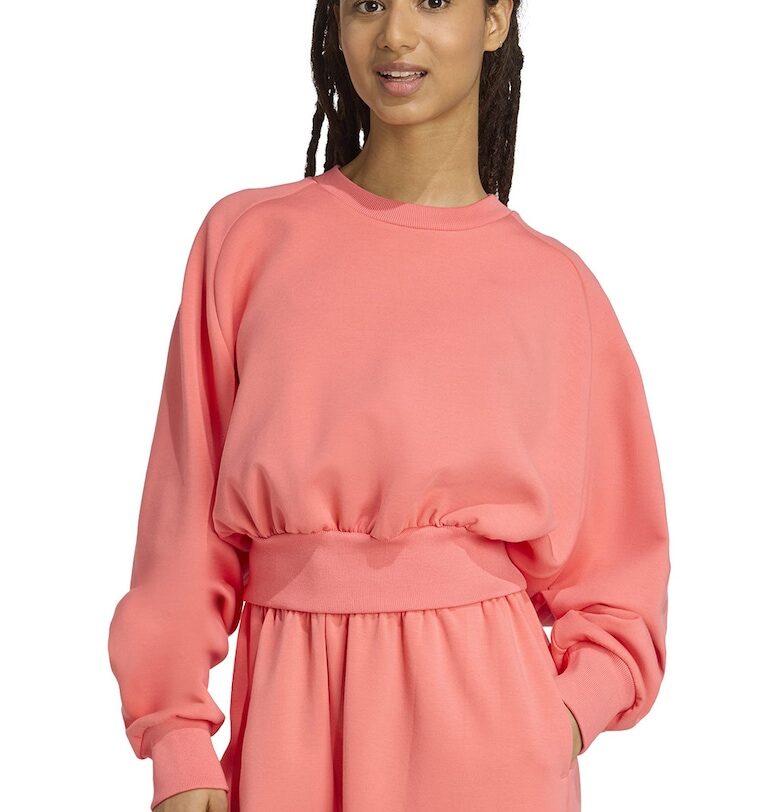 Свободен суитшърт Soft Lux с модал - Розова сьомга adidas Sportswear