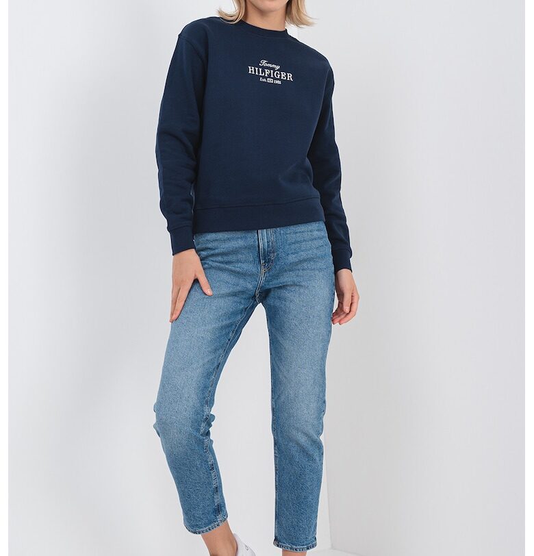 Свободен суитшърт с лого - Тъмносин Tommy Hilfiger