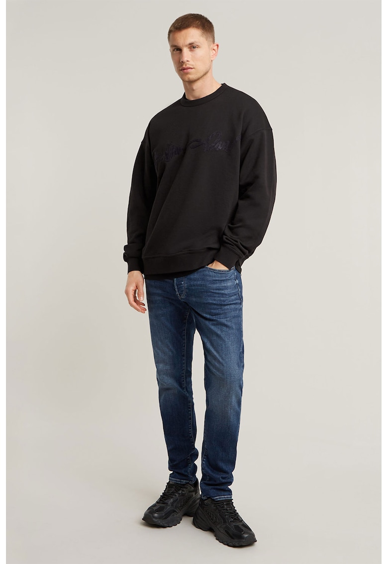 Свободен суитшърт с лого - Черен G-STAR