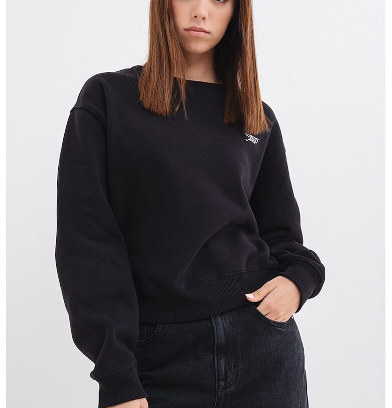 Свободен суитшърт с овално деколте - Черен/Сребрист Tommy Jeans