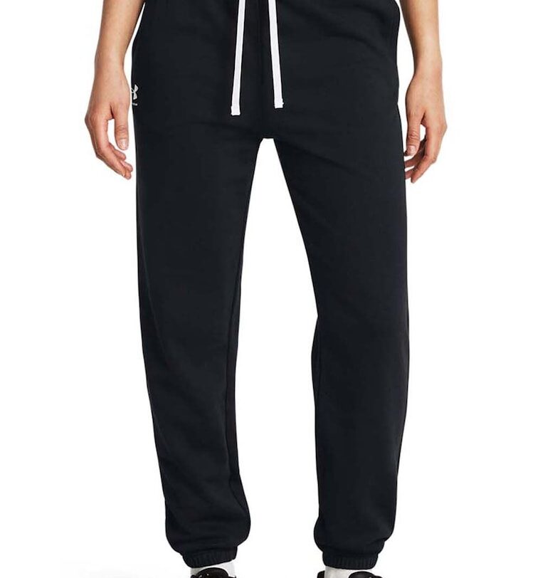 Свободен тренировъчен панталон Rival - Избеляло черно/Бял Under Armour