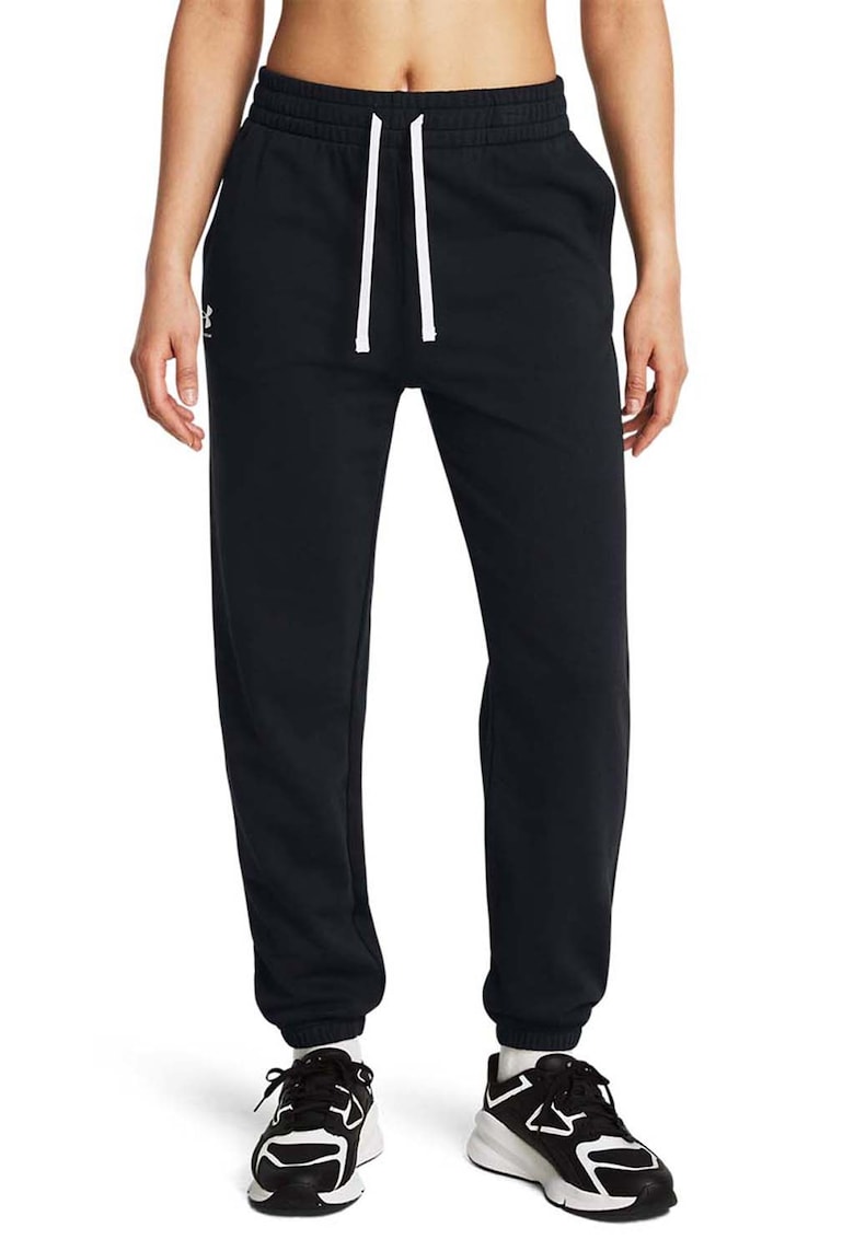 Свободен тренировъчен панталон Rival - Избеляло черно/Бял Under Armour