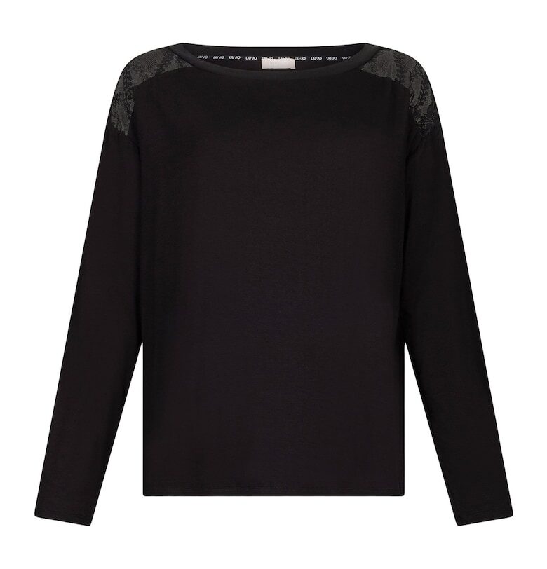 Свободна блуза с дантела - Черен Liu Jo