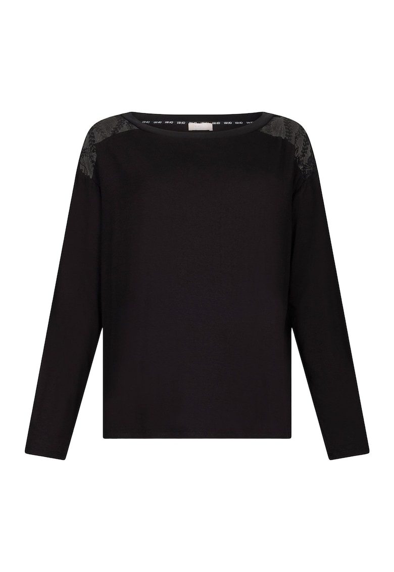 Свободна блуза с дантела - Черен Liu Jo