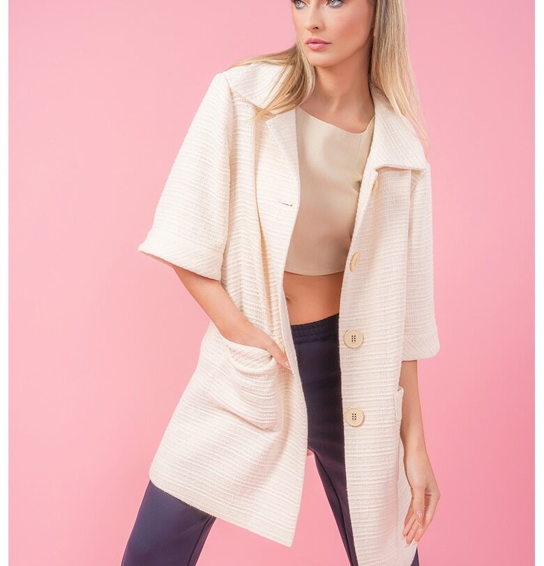 Свободна жилетка Faithful Threads - Крем EMAT