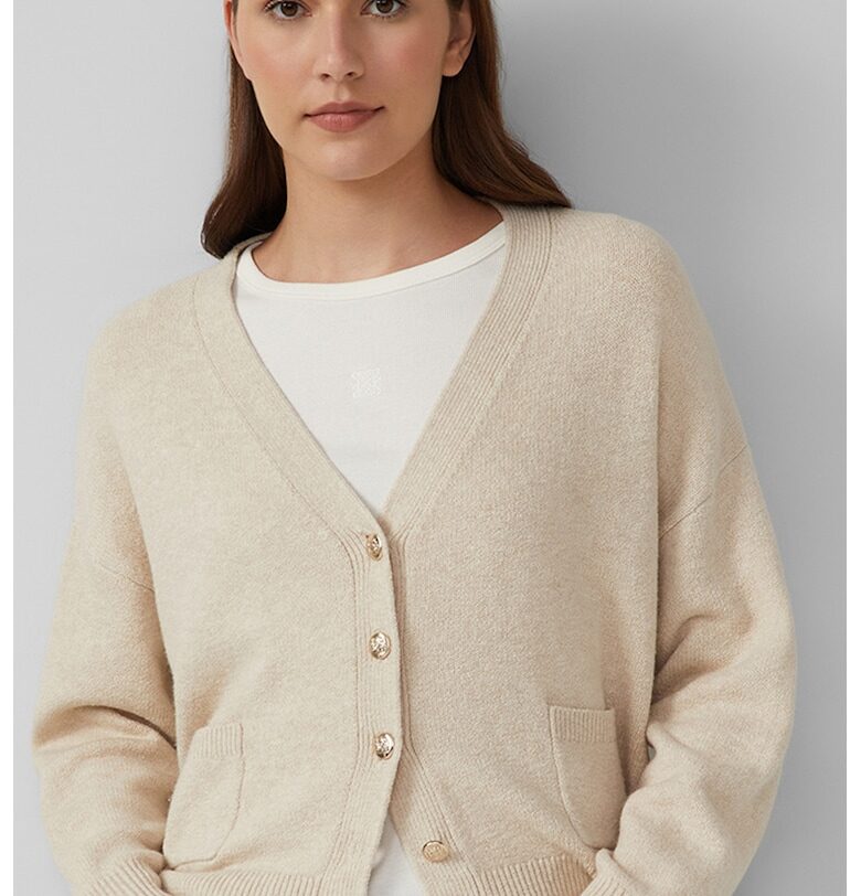 Свободна жилетка с пришити джобове - Светло бежово sOliver