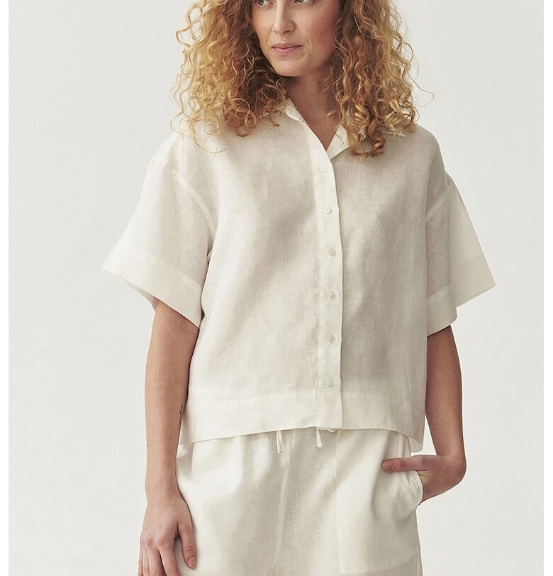 Свободна ленена риза - Мръснобял Tatuum