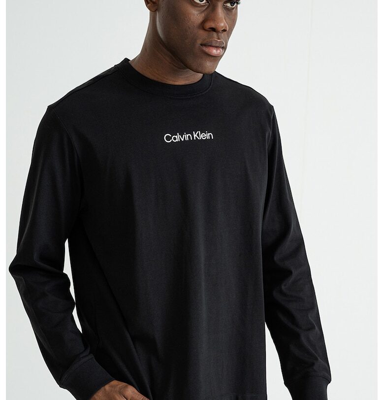 Свободна памучна блуза - Черен CALVIN KLEIN
