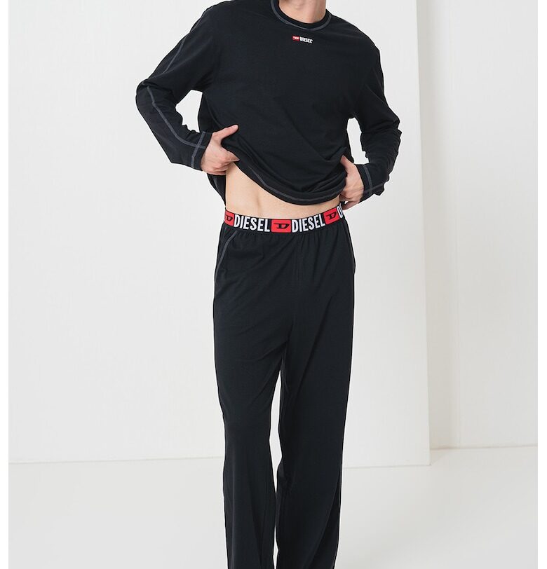 Свободна памучна пижама - Червен/Черен Diesel