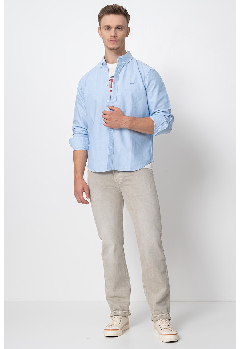 Свободна памучна риза Authentic - Ледено синьо Levis