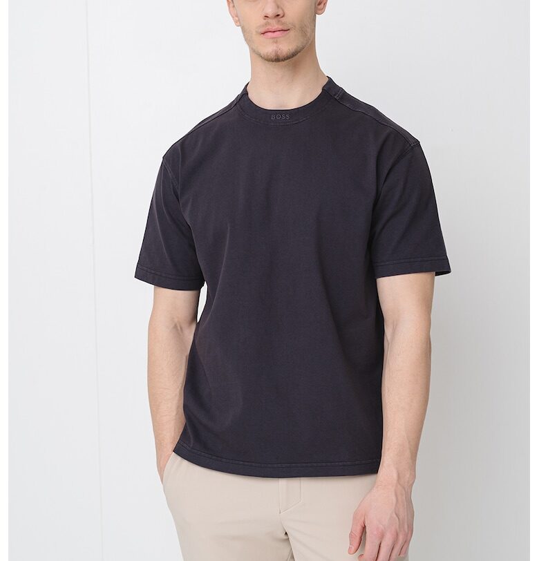 Свободна памучна тениска - Избеляло черно BOSS