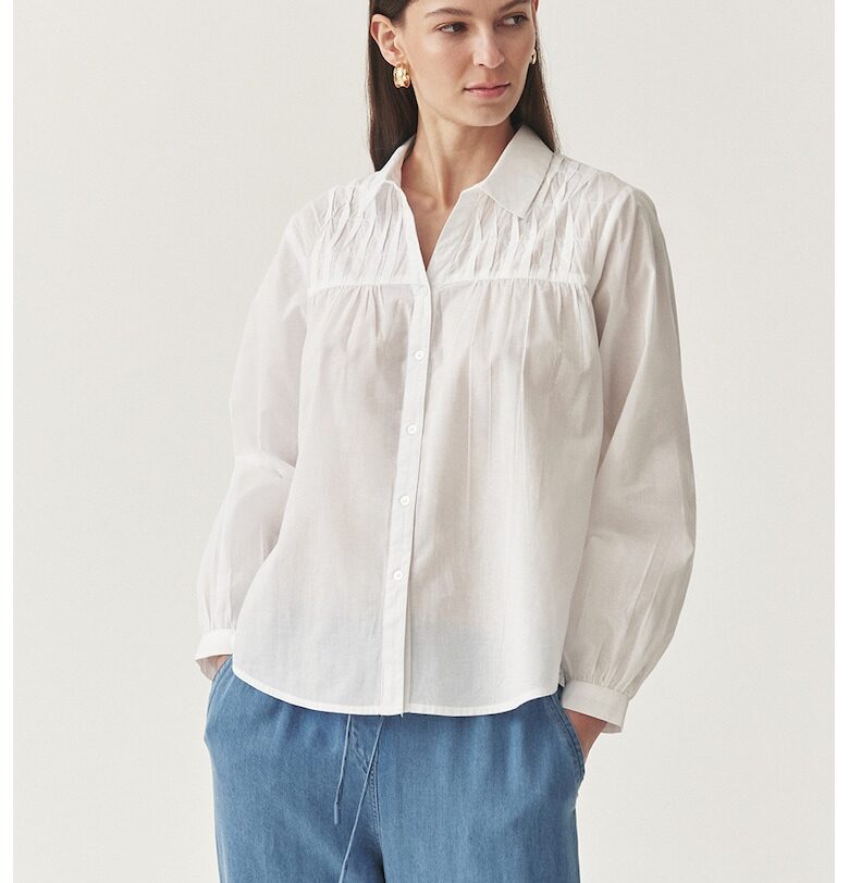 Свободна памучна тениска - Мръснобял Tatuum