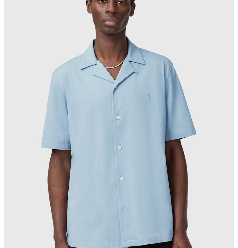 Свободна риза Hudson - Светлосин AllSaints