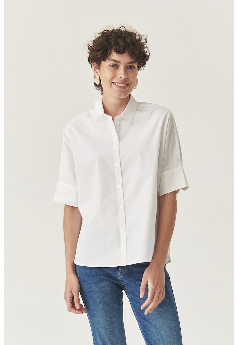 Свободна риза от памук - Бял Tatuum