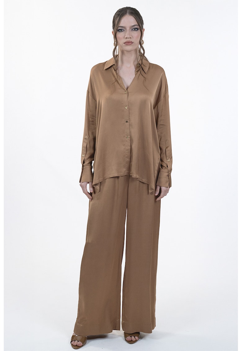 Свободна риза с паднали ръкави - Карамел Maellie