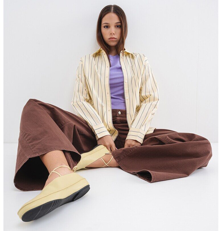 Свободна риза с райе - Сламеножълт CALVIN KLEIN JEANS