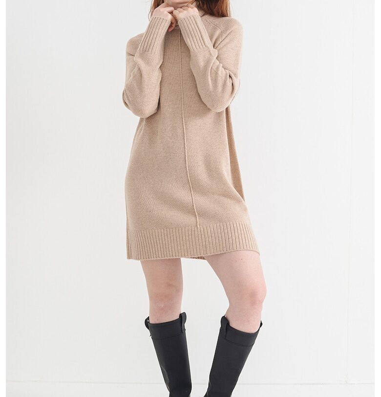 Свободна рокля-поло - Бежов Pepe Jeans London