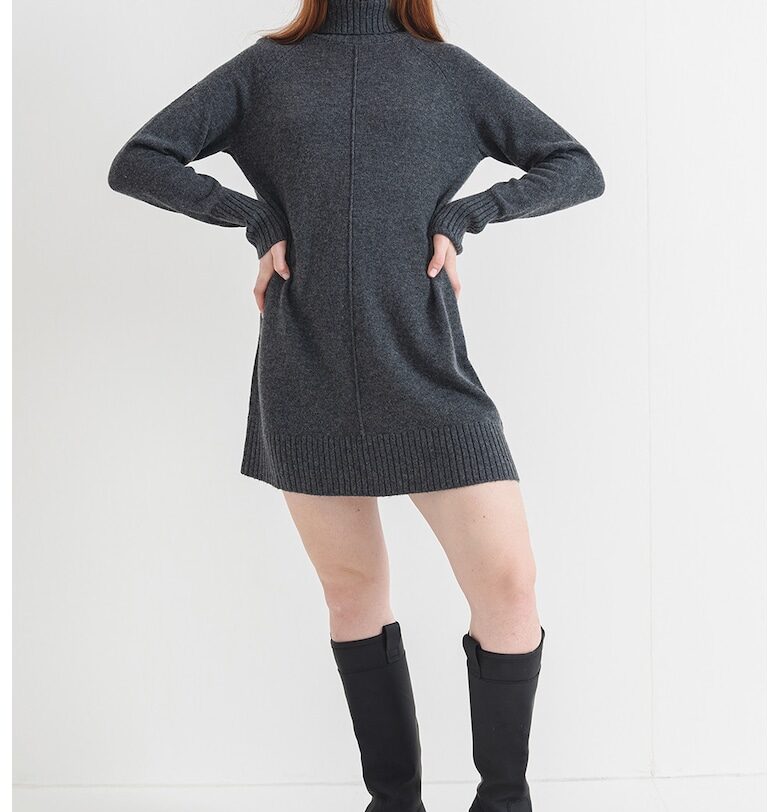 Свободна рокля-поло - Меланж тъмно сиво Pepe Jeans London