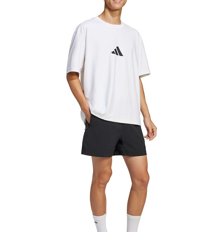 Свободна тениска Z.N.E. - Черен/Бял adidas Sportswear