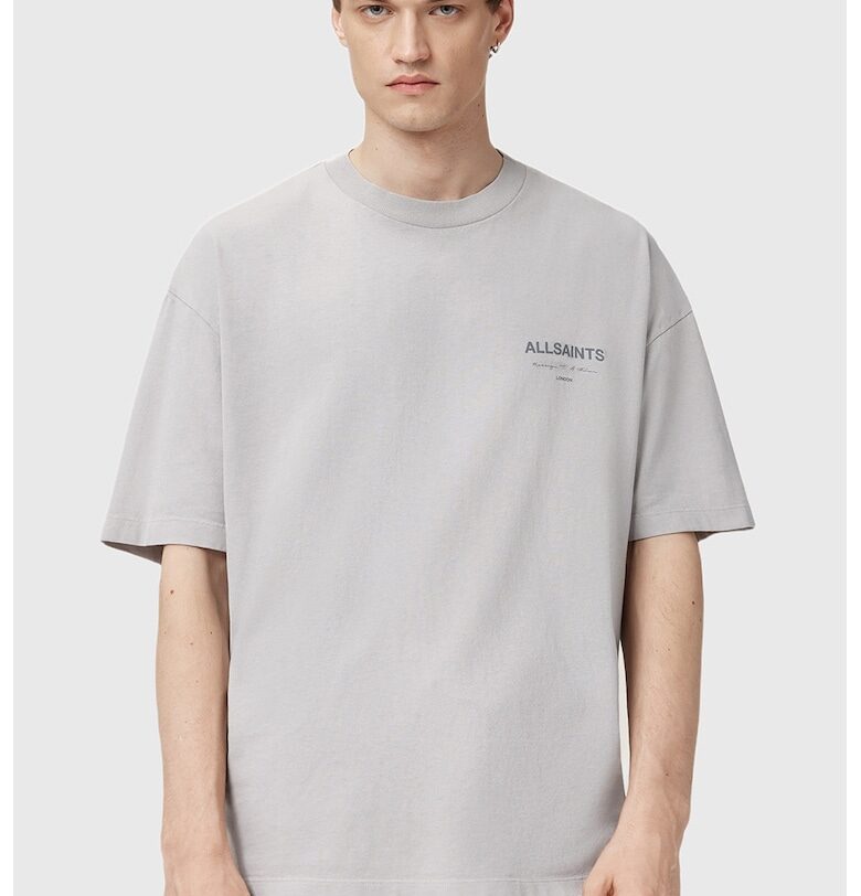 Свободна тениска с лого - Светло сив AllSaints
