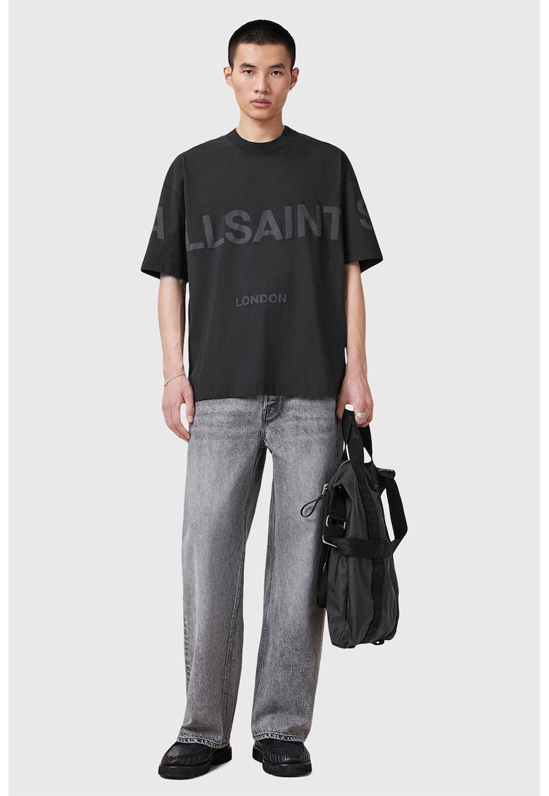 Свободна тениска с лого - Черен AllSaints