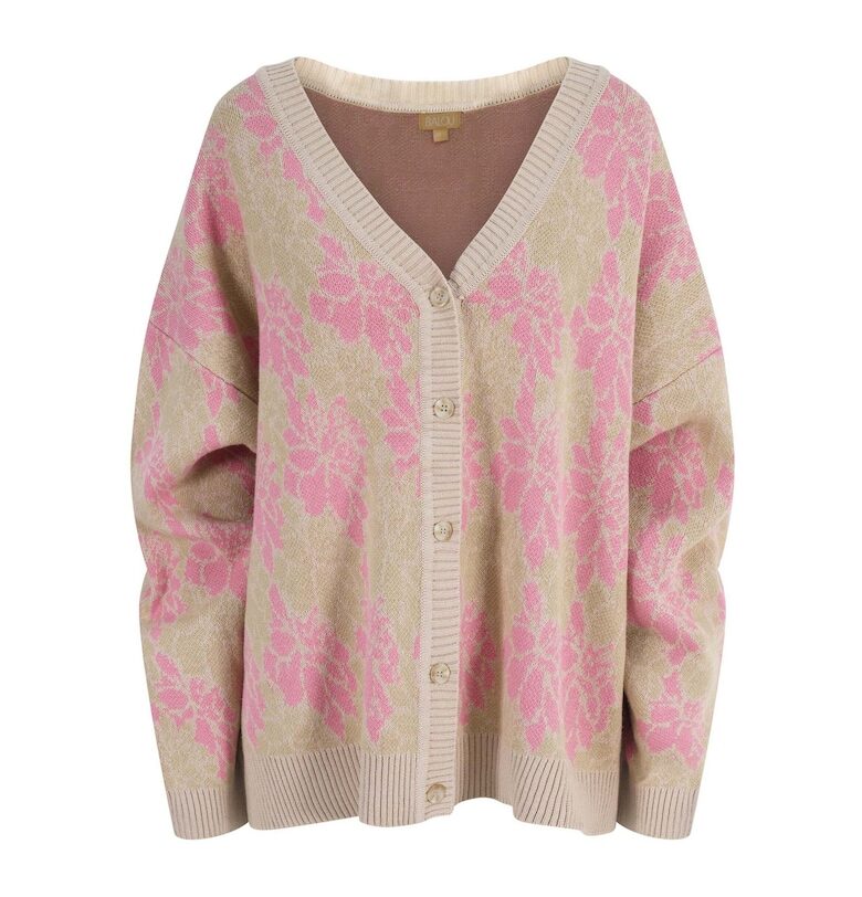 Свободна флорална жилетка - Розово BALOU