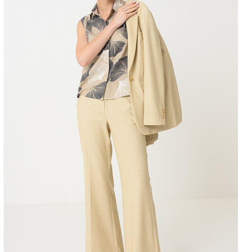 Свободна флорална риза - Сиво-кафяв/Тъмносин Stefanel