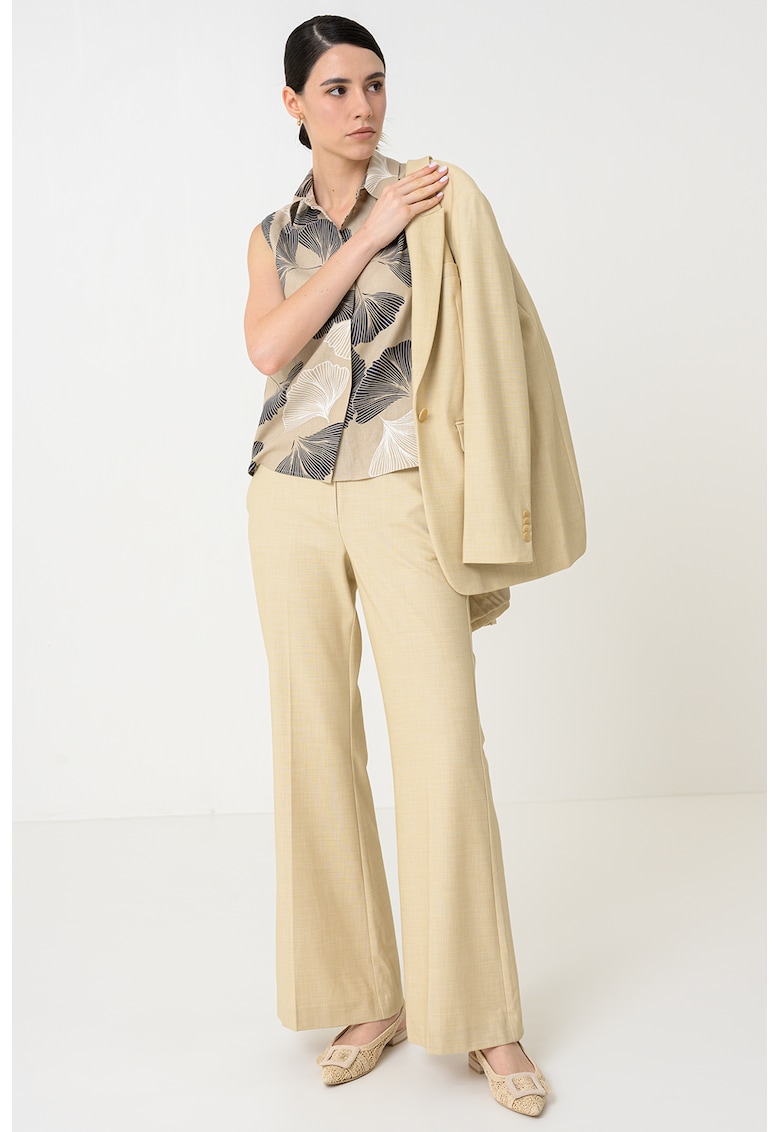 Свободна флорална риза - Сиво-кафяв/Тъмносин Stefanel