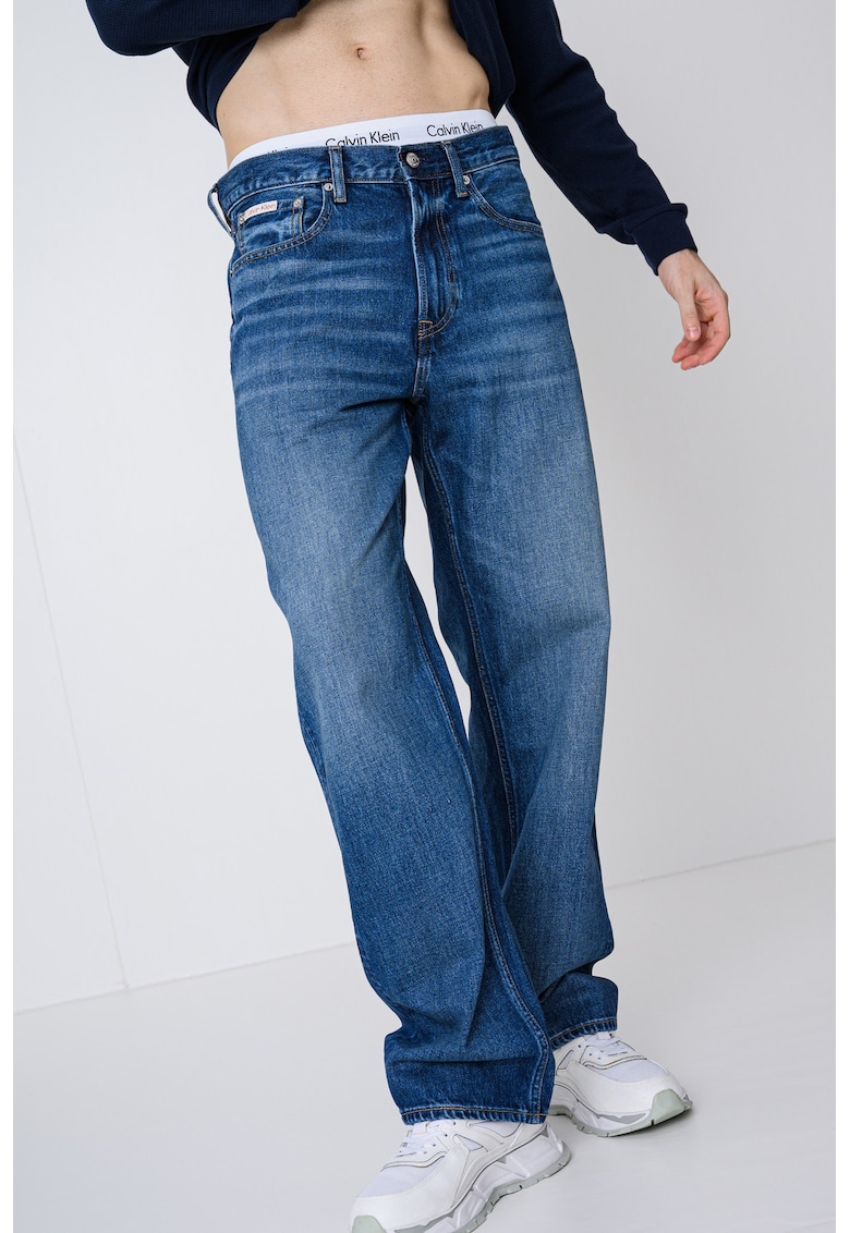 Свободни дънки с 5 джоба - Син CALVIN KLEIN JEANS