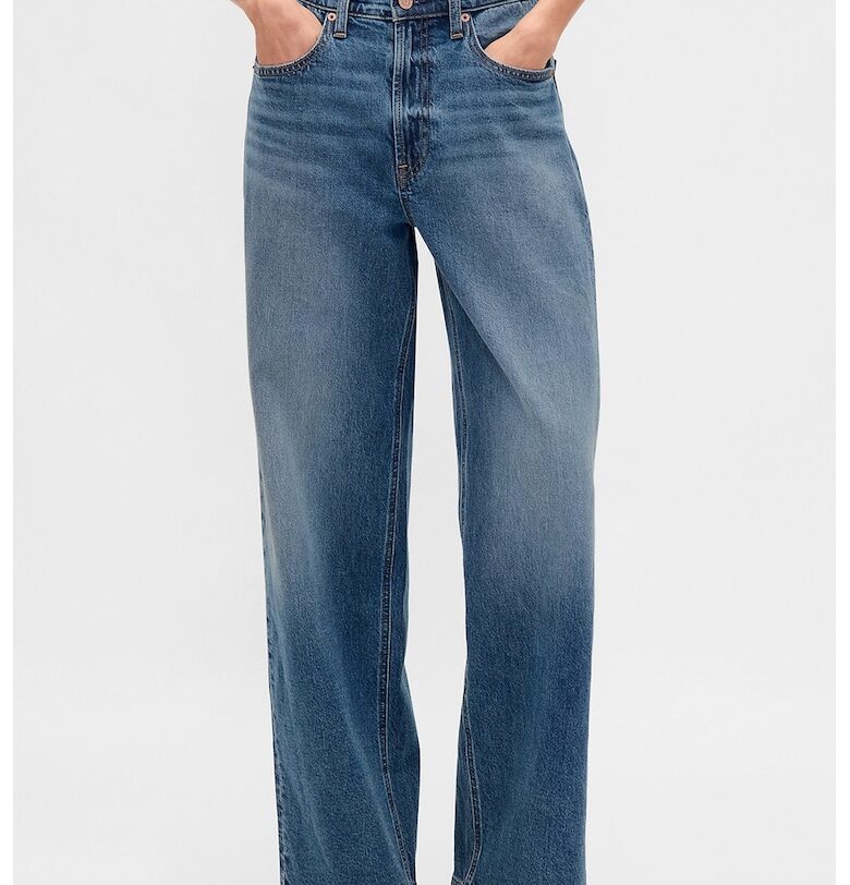 Свободни дънки с висока талия - Петролно синьо GAP