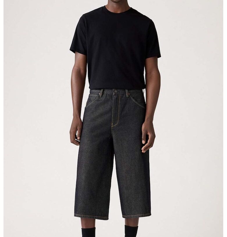 Свободни дънкови бермуди - Ултрамарин синьо Levis