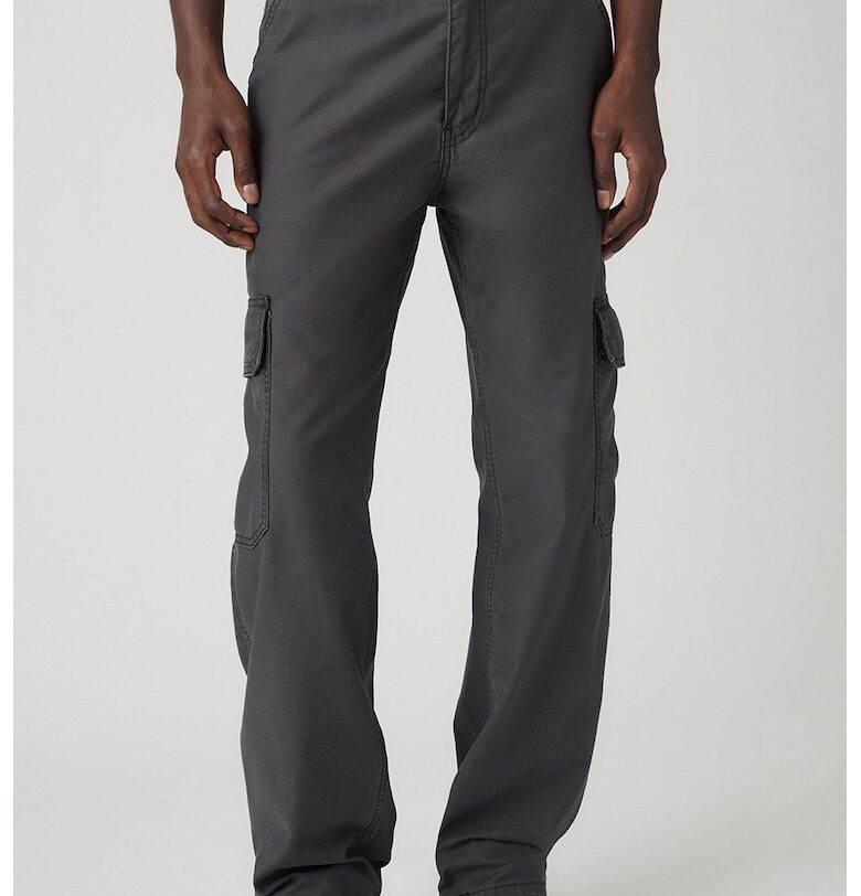 Свободни прави дънки карго 568 - Меланж тъмно сиво Levis