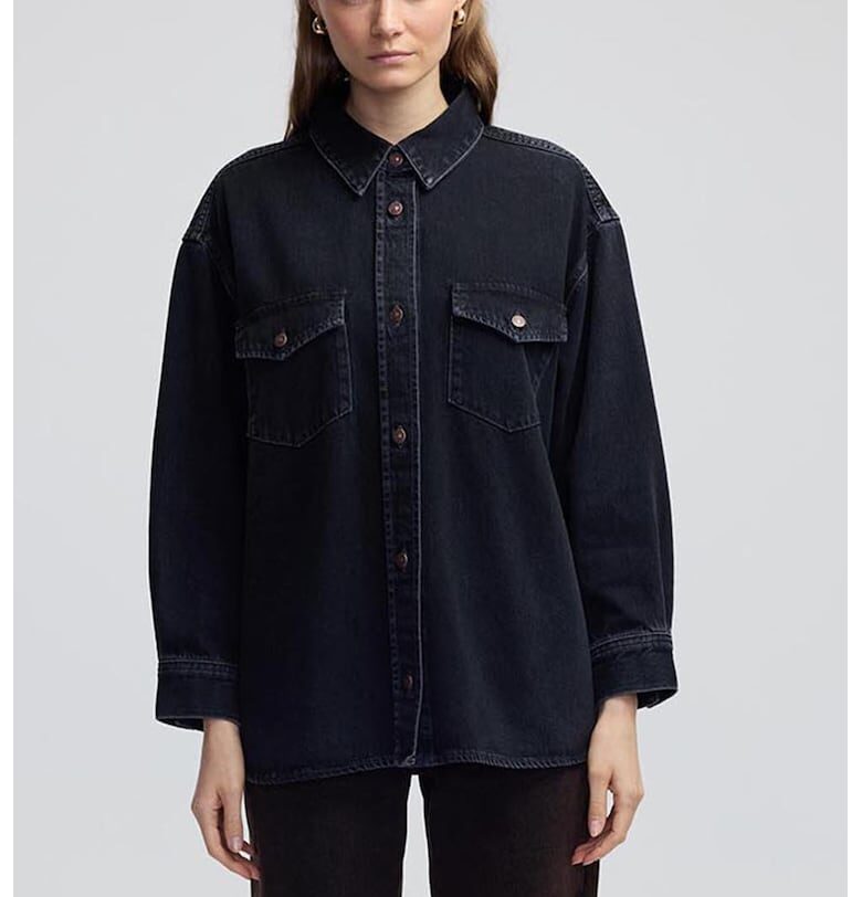 Свободно дънково яке - Избеляло черно Ipekyol