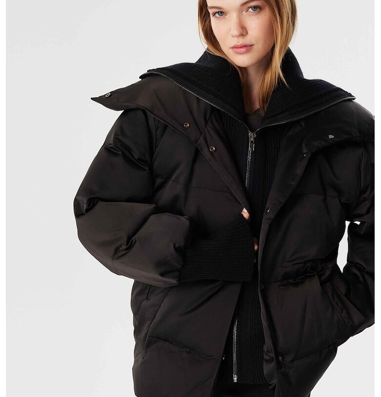 Свободно зимно яке - Черен TWIST