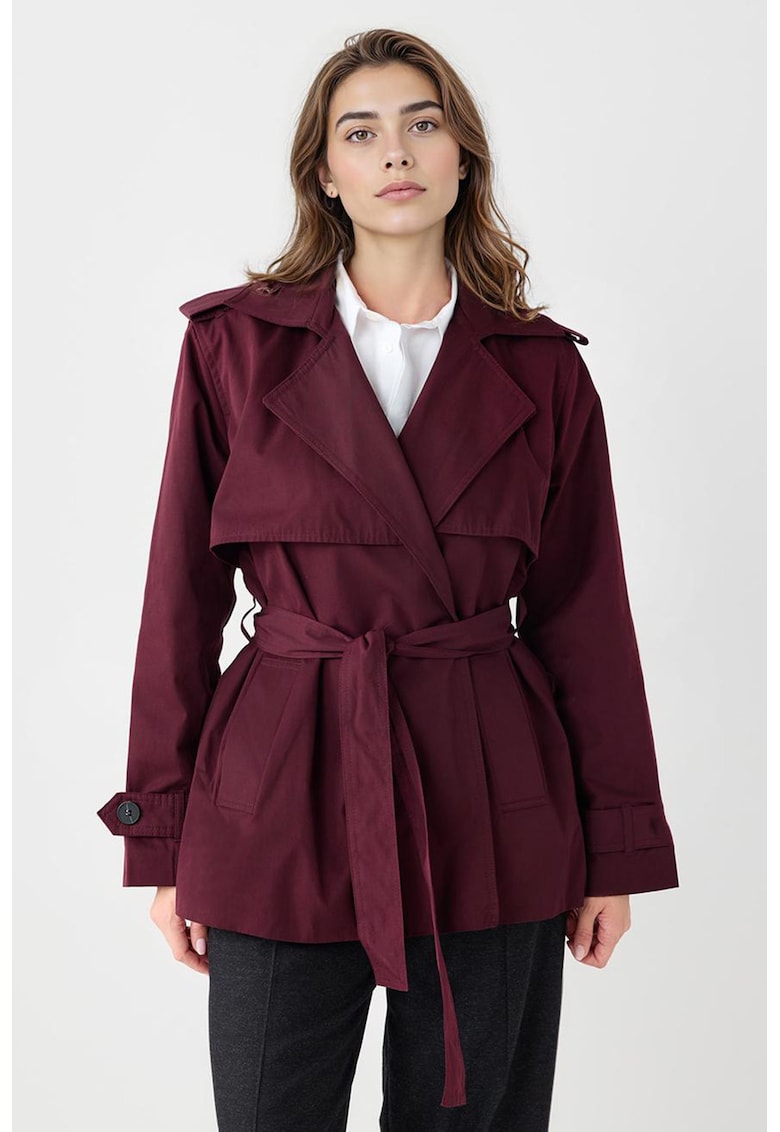 Свободно късо палто - Бордо JIMMY KEY