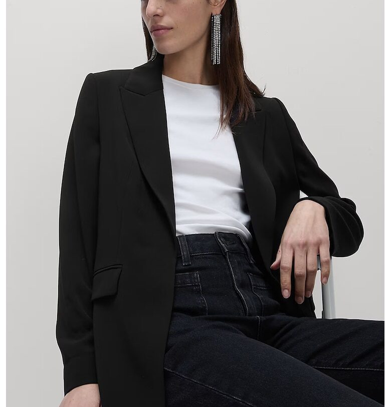 Свободно сако - Черен Marks  Spencer