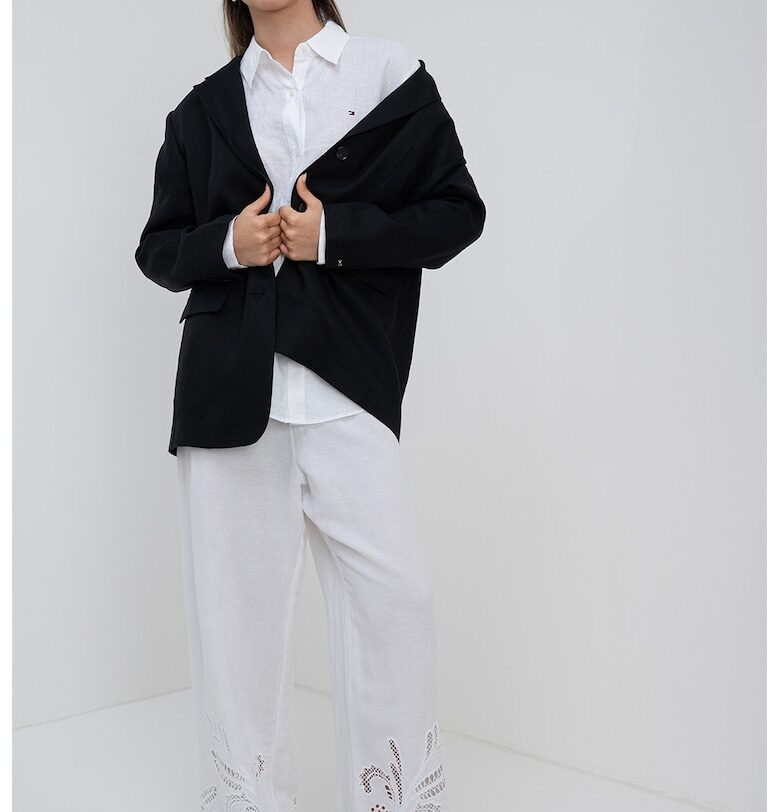 Свободно сако с копчета на маншетите - Черен Tommy Hilfiger