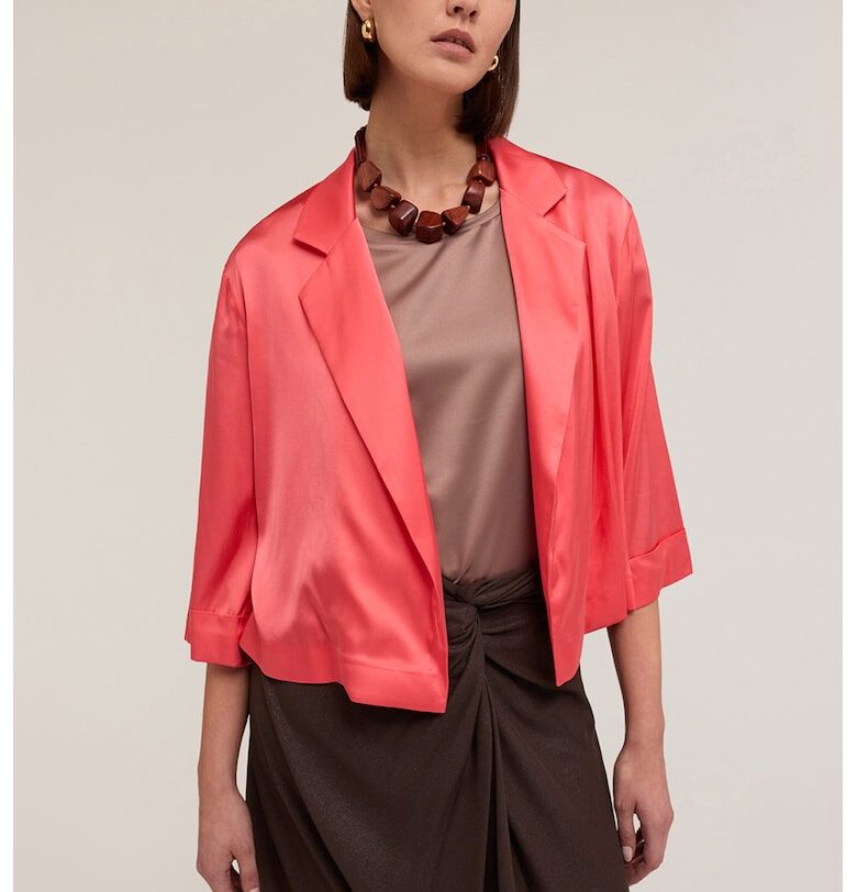 Свободно сако с отворен фронт - Розова сьомга Motivi