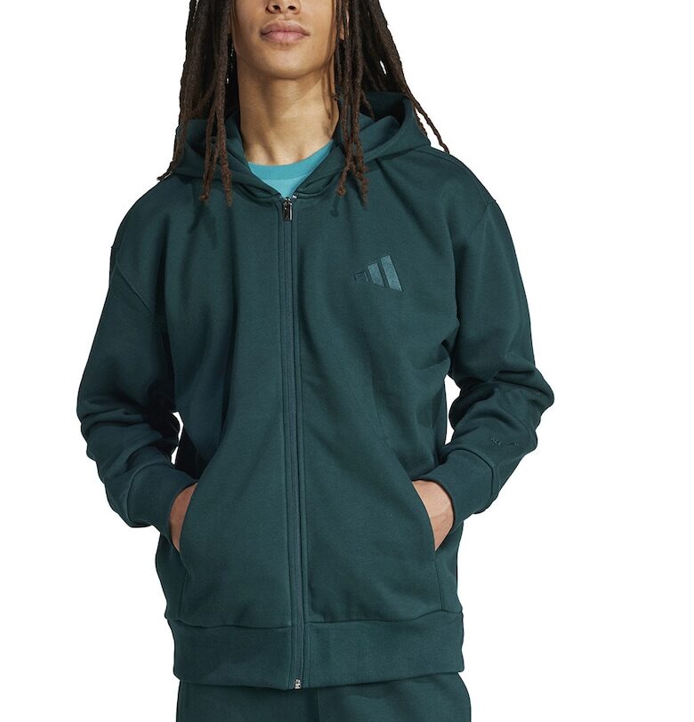 Свободно худи ALL SZN с цип - Аква зелено adidas Sportswear