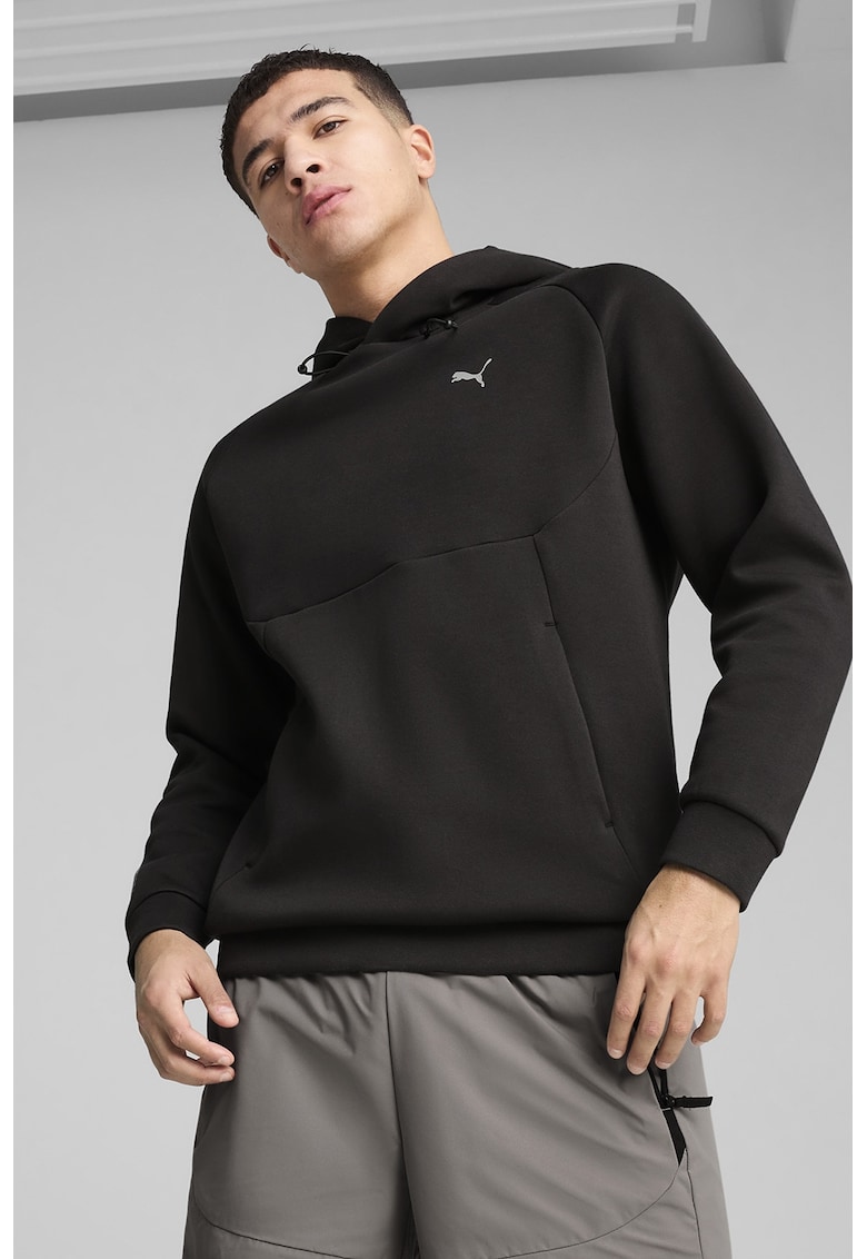 Свободно худи PumaTech с джоб кенгуру - Бледожълт/Tъмносив Puma